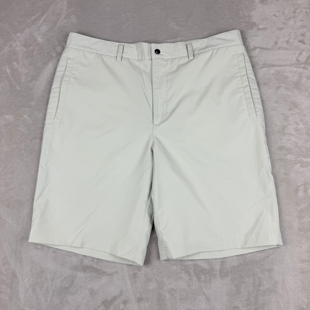Zero Restriction Tour Series Golf Shorts Mens 36 Beige Stretch Performance